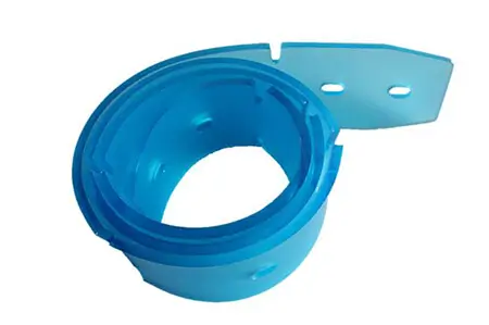 Photo of light blue oil-resistant squeegee blades made from polyurethane, ideal for oil-rich environments such as food processing plants.