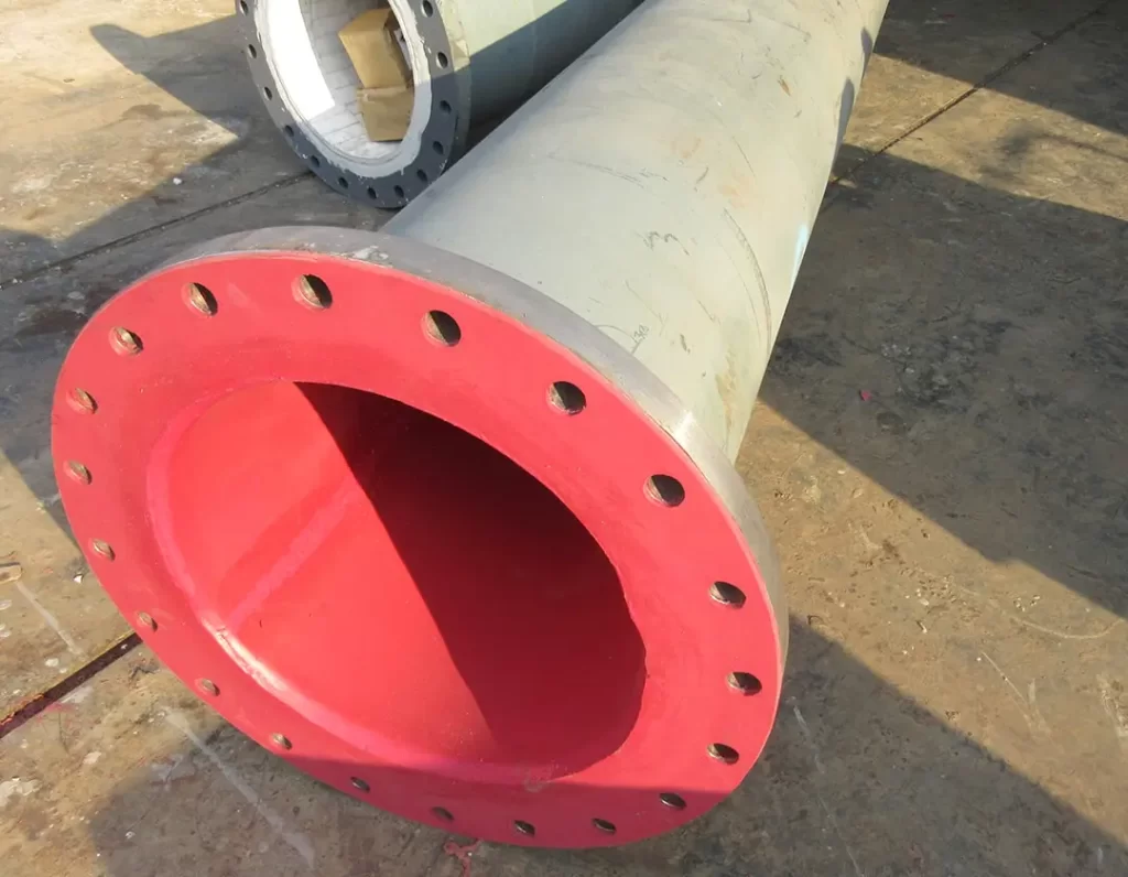 Hard-wall mining steel pipe lined with wear-resistant rubber, enhancing sealing performance, reducing noise, and significantly extending service life.